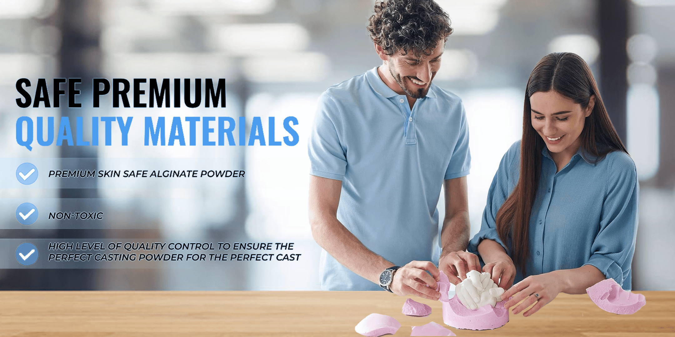 Hand Mould Casting Kit - Hand Moulding kit Couples Holding Hands 3D Keepsake valentines - Tophatter Daily Deals