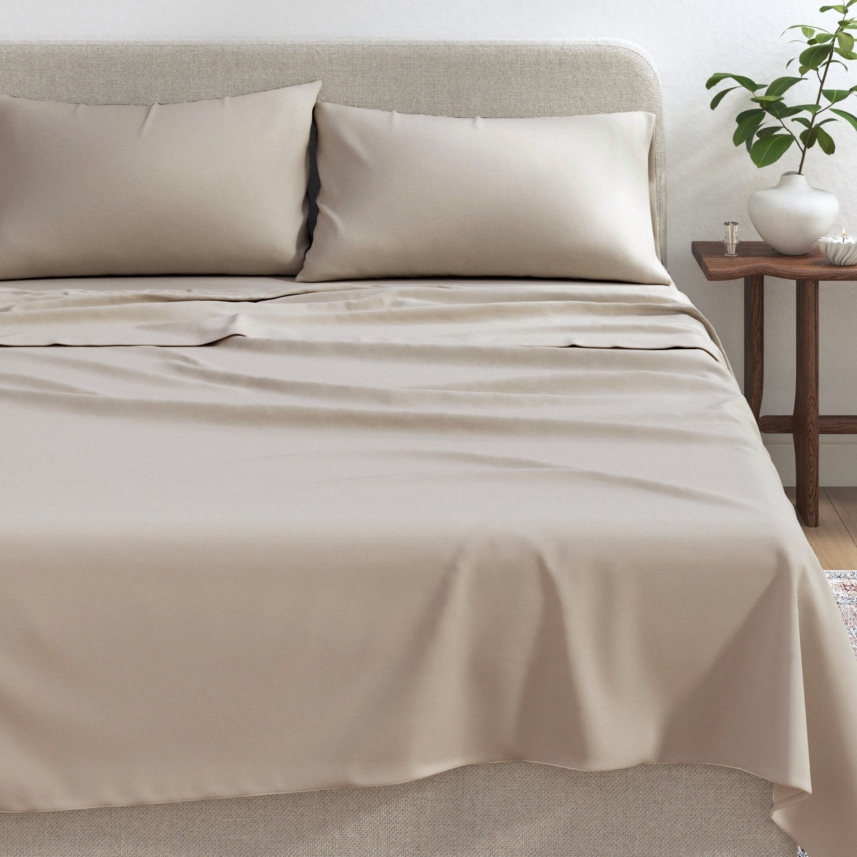 100% Organic Cotton Jersey Knit Sheets Bedding - Tophatter Daily Deals