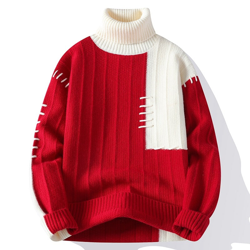 Fashion Autumn Winter Warm Pullover High Collar Sweater Men's Clothing - Tophatter Daily Deals