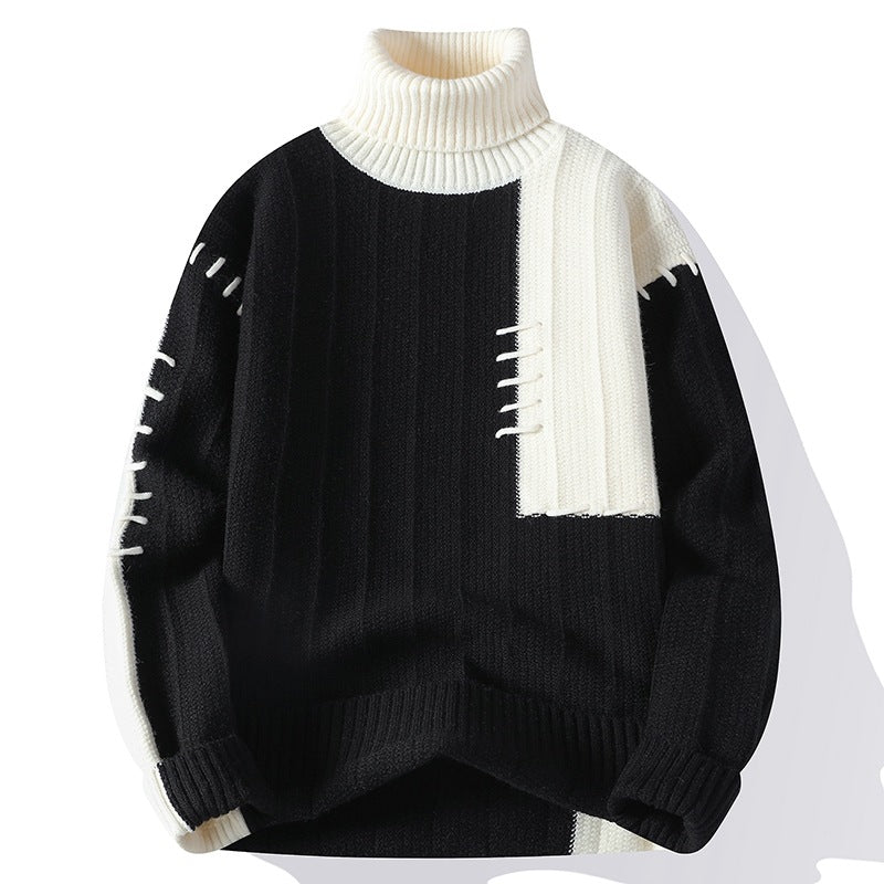 Fashion Autumn Winter Warm Pullover High Collar Sweater Men's Clothing - Tophatter Daily Deals