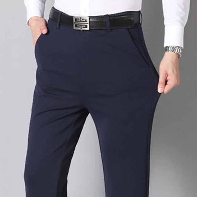 Fashion Business Casual Suit Pants Long Pants Navy Blue Pants - Tophatter Daily Deals