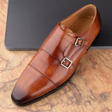 Real Leather Shoes or Men Brown Men Shoes - Tophatter Daily Deals