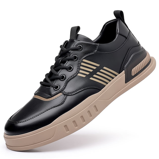 Fashion High-quality Flat Skateboard Shoes Black Men Dresses Shoes - Tophatter Daily Deals