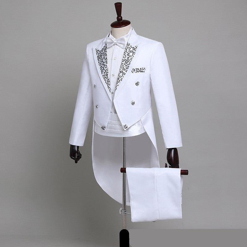 Fashion Host Magician Pianist Stage Performance Blazer Pant Men Blazer - Tophatter Daily Deals