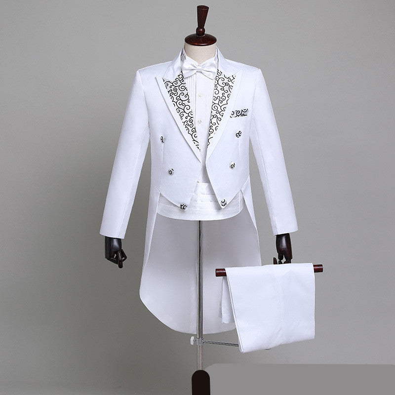 Fashion Host Magician Pianist Stage Performance Blazer Pant Men Blazer - Tophatter Daily Deals