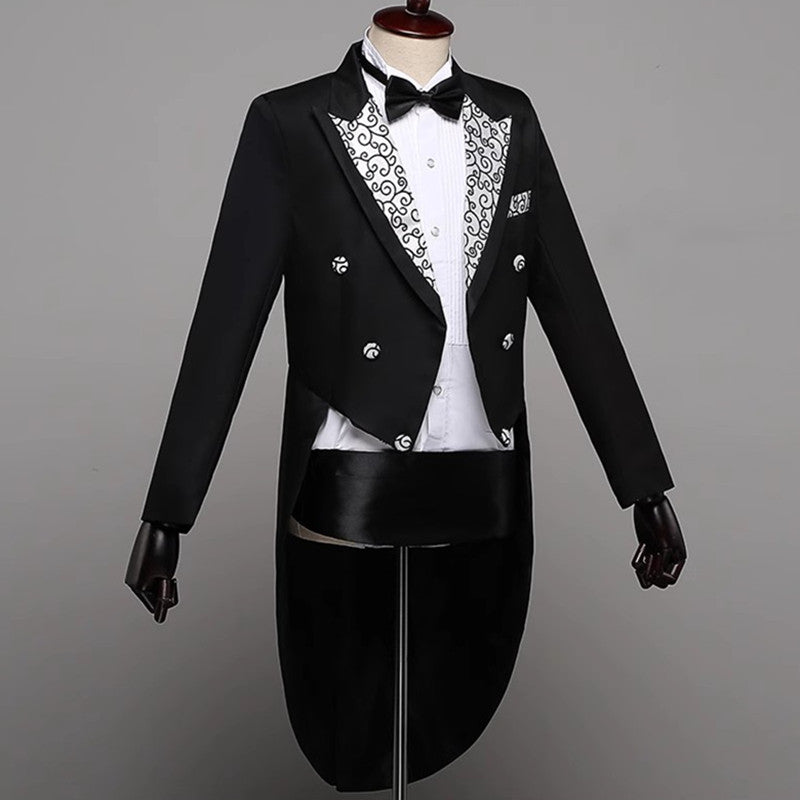Fashion Host Magician Pianist Stage Performance Blazer Pant Men Blazer - Tophatter Daily Deals