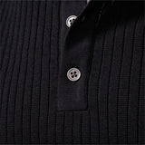 Fashion Knit Slim Fit Polo Sweater Henry Collar Colthing Men's Clothing - Tophatter Daily Deals