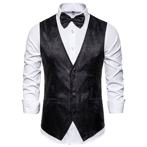 Fashion Male Dance Party Dress Waistcoat Black Men Blazer - Tophatter Daily Deals
