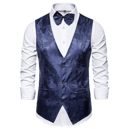Fashion Male Dance Party Dress Waistcoat Navy Blue Men Blazer - Tophatter Daily Deals