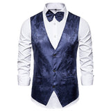 Fashion Male Dance Party Dress Waistcoat Navy Blue Men Blazer - Tophatter Daily Deals