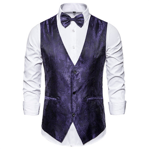 Fashion Male Dance Party Dress Waistcoat Purple Men Blazer - Tophatter Daily Deals