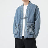 Fashion Men Denim Jacket Cotton Cardigan Coat Jacket - Tophatter Daily Deals