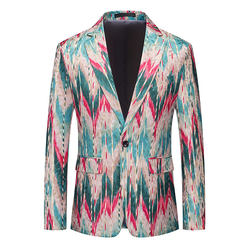 Fashion Men Luxury Party Stage Wedding Trend Jacket Men Blazer - Tophatter Daily Deals