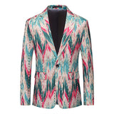 Fashion Men Luxury Party Stage Wedding Trend Jacket Beige Men Blazer - Tophatter Daily Deals
