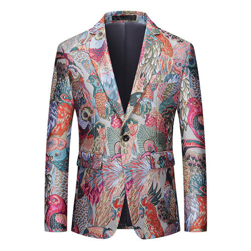 Fashion Men Luxury Party Stage Wedding Trend Jacket Silver Men Blazer - Tophatter Daily Deals