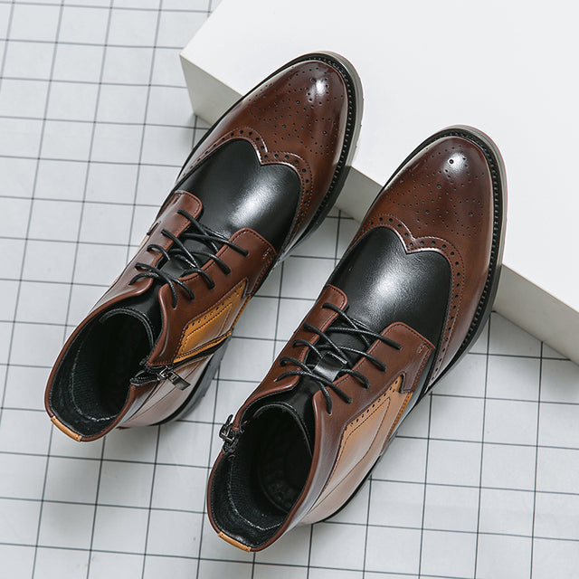 Fashion Men's Ankle Boots Black Shoes - Tophatter Daily Deals
