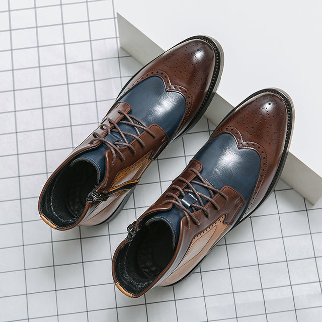 Fashion Men's Ankle Boots Blue Shoes - Tophatter Daily Deals