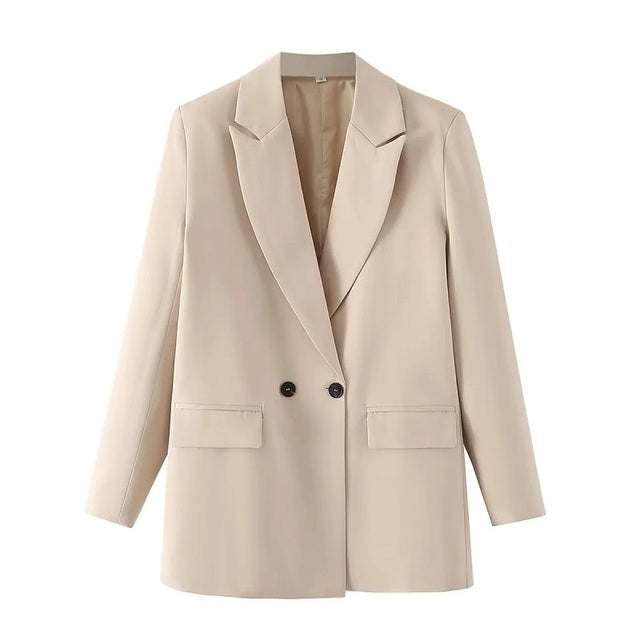 Fashion Office Wear Women's Blazers Beige Work Wear Blazers - Tophatter Daily Deals