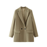 Fashion Office Wear Women's Blazers Army Green Work Wear Blazers - Tophatter Daily Deals