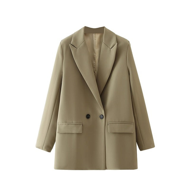 Fashion Office Wear Women's Blazers Army Green Work Wear Blazers - Tophatter Daily Deals