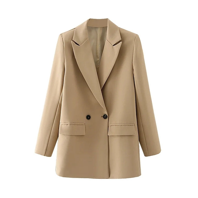 Fashion Office Wear Women's Blazers Khaki Work Wear Blazers - Tophatter Daily Deals
