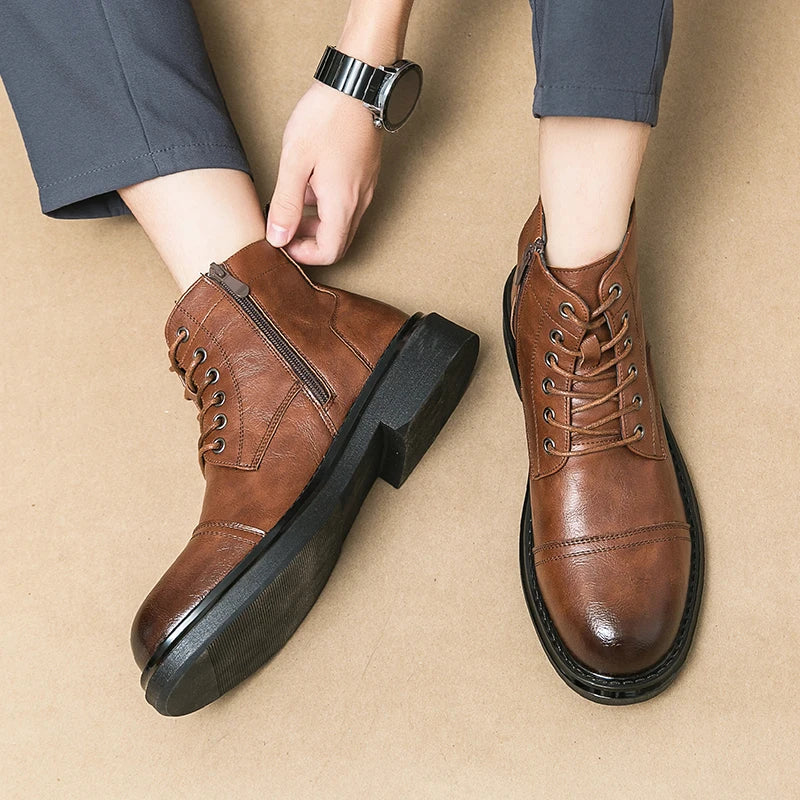 Fashion Outdoor Men Boots Men Shoes - Tophatter Daily Deals