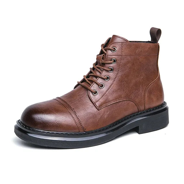 Fashion Outdoor Men Boots Brown Men Shoes - Tophatter Daily Deals