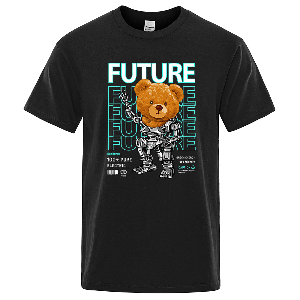 Fashion Pure Electric In Future Teddy Bear T Shirts Tee - Tophatter Daily Deals