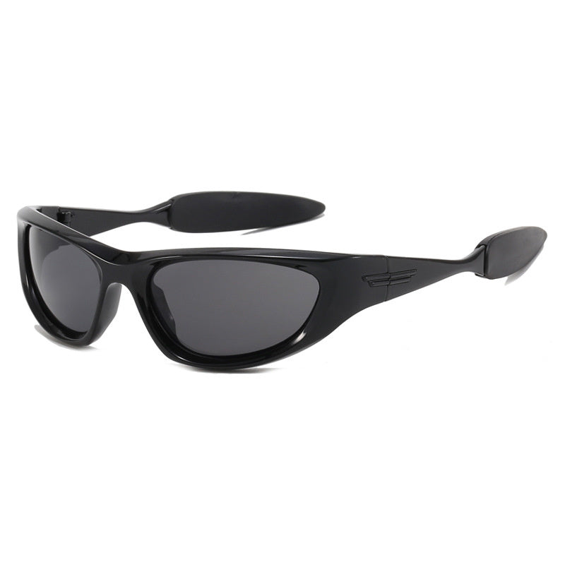 Fashion Retro Outdoor Sports Shades UV400 Sunglasses Black Gray Sunglasses - Tophatter Daily Deals