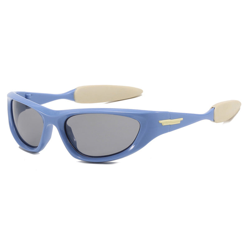 Fashion Retro Outdoor Sports Shades UV400 Sunglasses Blue Gray Sunglasses - Tophatter Daily Deals