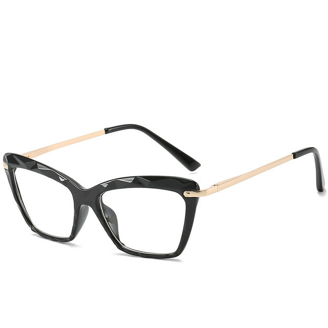 Fashion Square Glasses Frame Women Black Clear Sunglasses - Tophatter Daily Deals