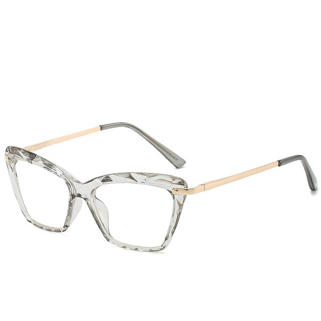 Fashion Square Glasses Frame Women Gray Clear Sunglasses - Tophatter Daily Deals