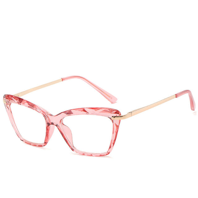 Fashion Square Glasses Frame Women Pink Clear Sunglasses - Tophatter Daily Deals