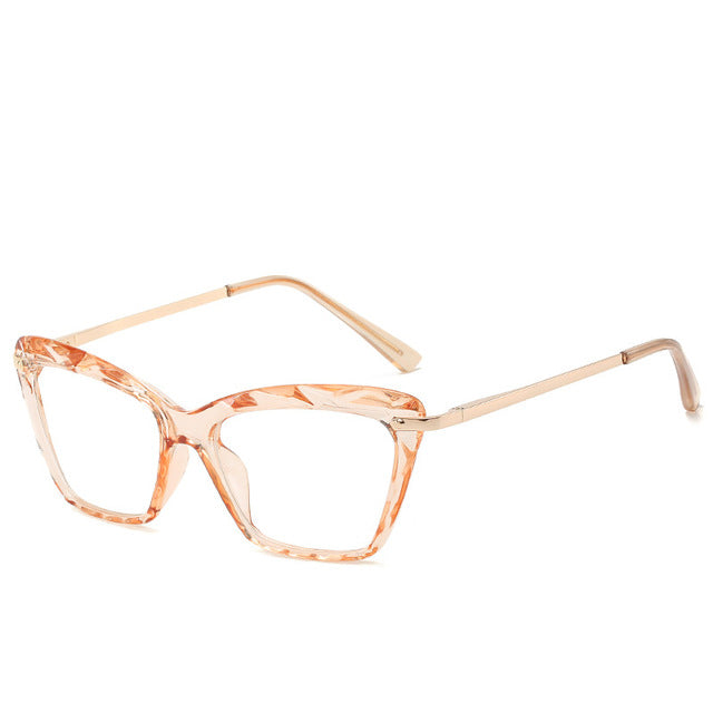 Fashion Square Glasses Frame Women Tea Clear Sunglasses - Tophatter Daily Deals