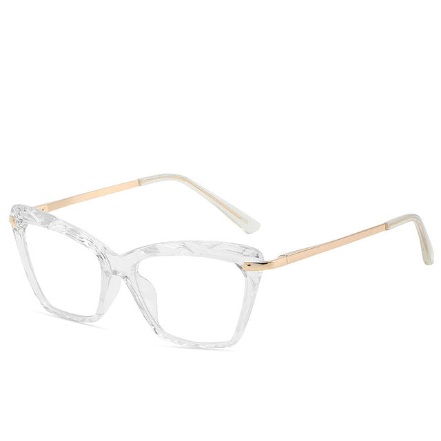 Fashion Square Glasses Frame Women White Clear Sunglasses - Tophatter Daily Deals