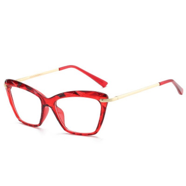 Fashion Square Glasses Frame Women Red Clear Sunglasses - Tophatter Daily Deals