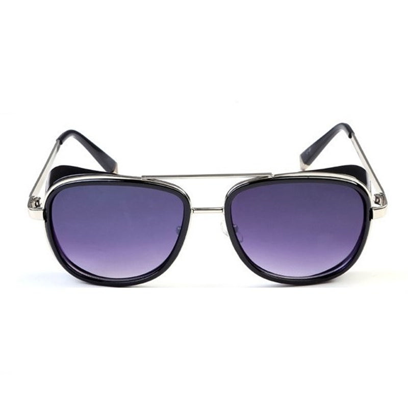 Fashion Steampunk Sunglasses Men Mirror Gradient Gray Sunglasses - Tophatter Daily Deals