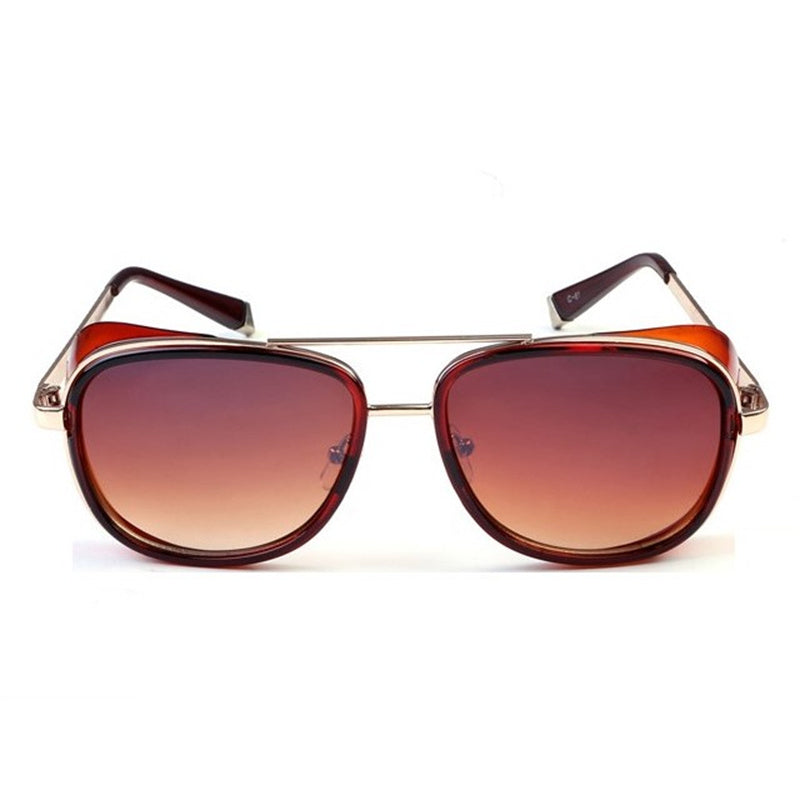 Fashion Steampunk Sunglasses Men Mirror Gradient Tea Sunglasses - Tophatter Daily Deals