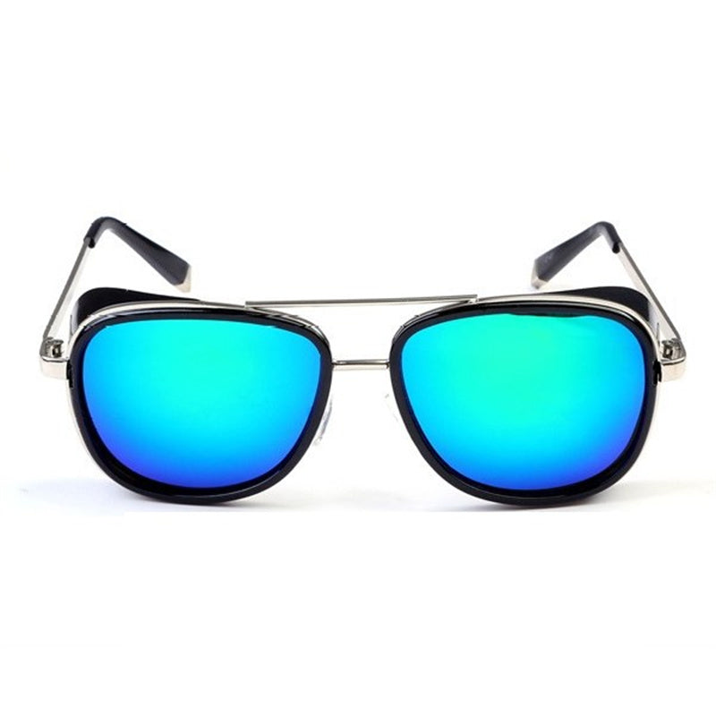 Fashion Steampunk Sunglasses Men Mirror Green Mirror Sunglasses - Tophatter Daily Deals