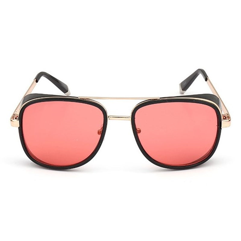 Fashion Steampunk Sunglasses Men Mirror Red Sunglasses - Tophatter Daily Deals