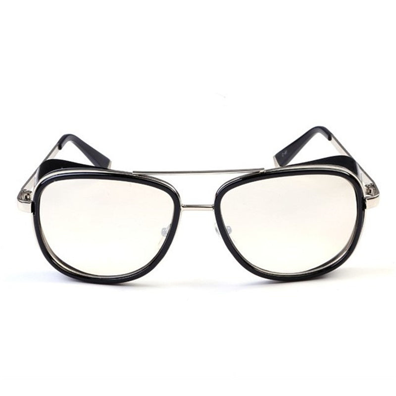 Fashion Steampunk Sunglasses Men Mirror Silver Mirror Sunglasses - Tophatter Daily Deals