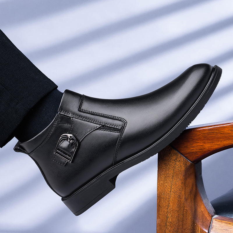 Fashion Thick Sole Ankle Boots Black Shoes - Tophatter Daily Deals