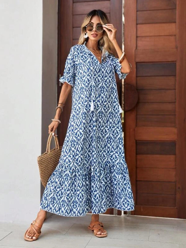 Fashion Women's Floral Holiday Dress Floral Dresses - Tophatter Daily Deals