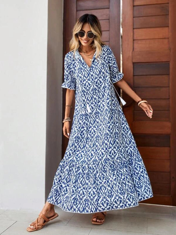 Fashion Women's Floral Holiday Dress Floral Dresses - Tophatter Daily Deals