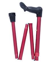 Red Folding and Adjustable Palm Grip Cane - Tophatter Daily Deals