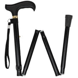Fashionable Canes Black Adjustable Folding Derby Cane with SafeTbase Safetbase Canes - Tophatter Daily Deals