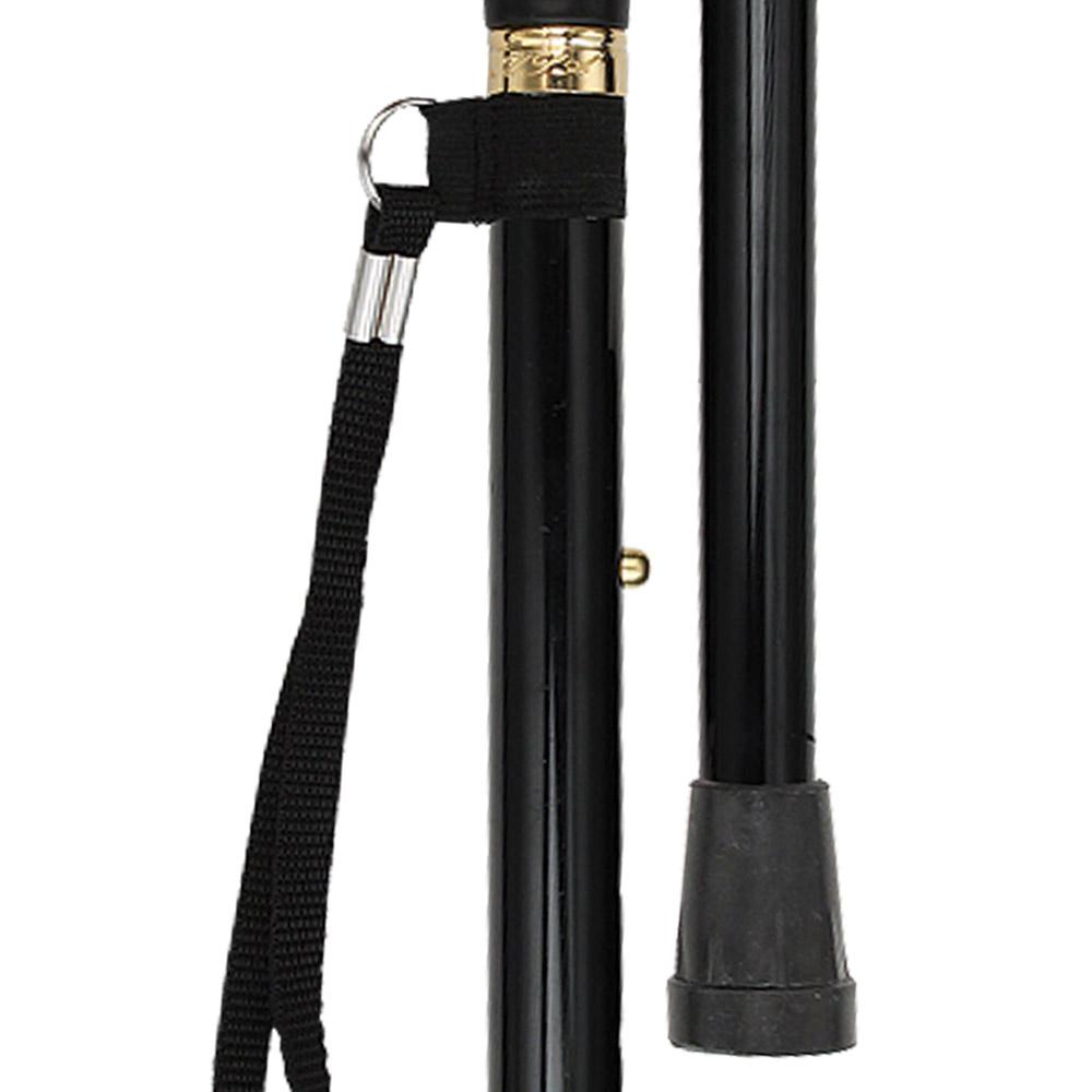 Fashionable Canes Black Adjustable Folding Derby Cane with SafeTbase Safetbase Canes - Tophatter Daily Deals