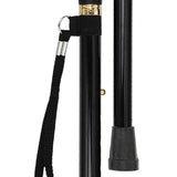 Fashionable Canes Black Adjustable Folding Derby Cane with SafeTbase Safetbase Canes - Tophatter Daily Deals