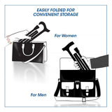 Fashionable Canes Black Adjustable Folding Derby Cane with SafeTbase Safetbase Canes - Tophatter Daily Deals