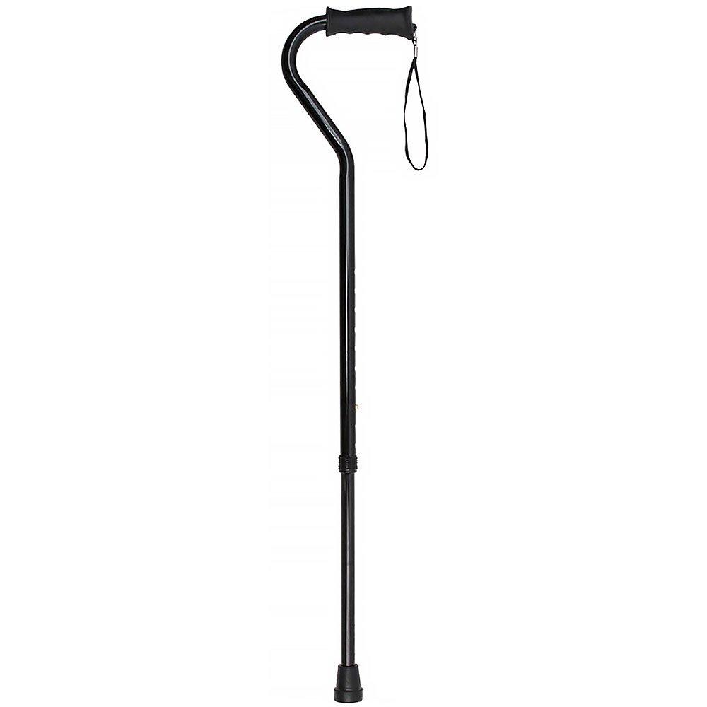 Black Aluminum Offset Cane - Adjustable w/ SafeTbase Safetbase Canes - Tophatter Daily Deals